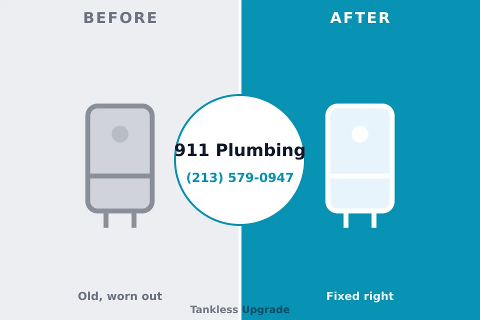 Before and after: plumbing company Randolph, WI